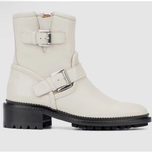 Aqualita Omyada water repellant Moto leather Ankle Boots